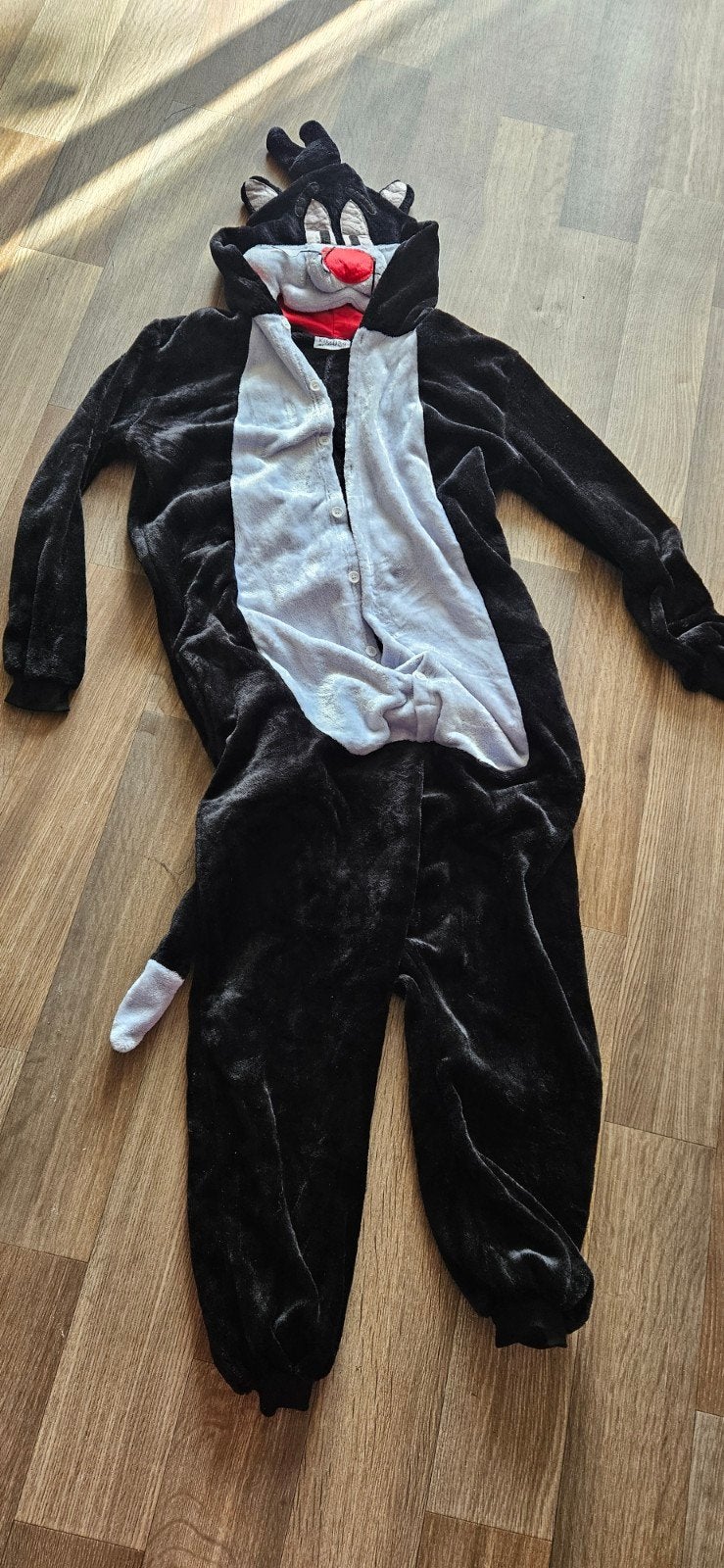Sylvester de Kat Onesie - Gedragen, Maat M-L, Ophalen of Verzenden, Gedragen, Overige thema's, Kleding