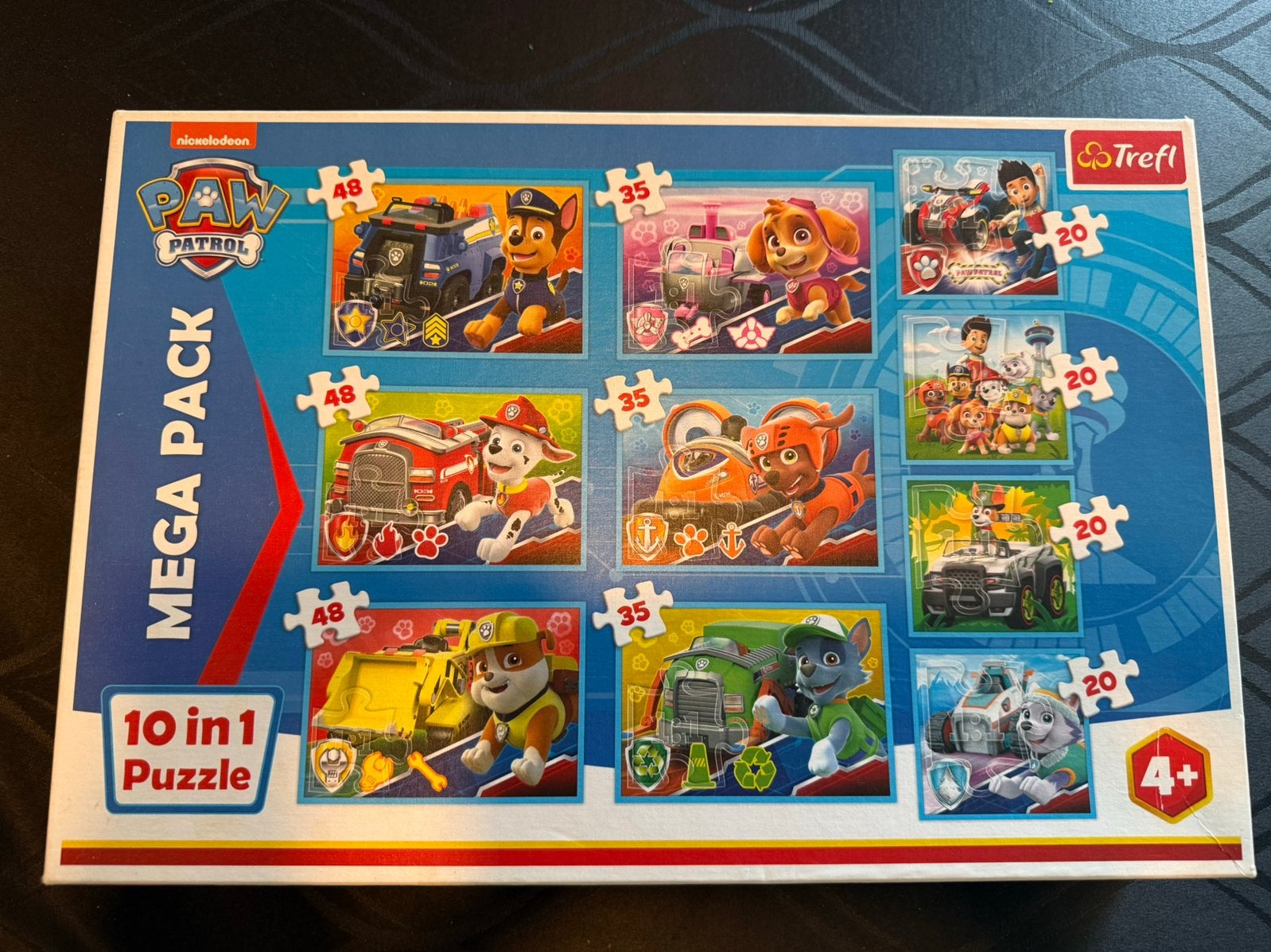 Paw patrol puzzels 10 in 1 (20-48 stukjes), Ophalen of Verzenden, Zo goed als nieuw