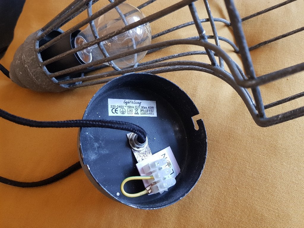Industriële hanglamp, Ophalen of Verzenden, Zo goed als nieuw, Metaal, Minder dan 50 cm