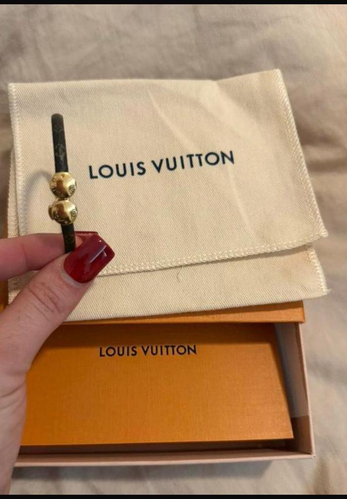 Louis vuitton armband (origineel), Ophalen of Verzenden, Zo goed als nieuw, Zwart