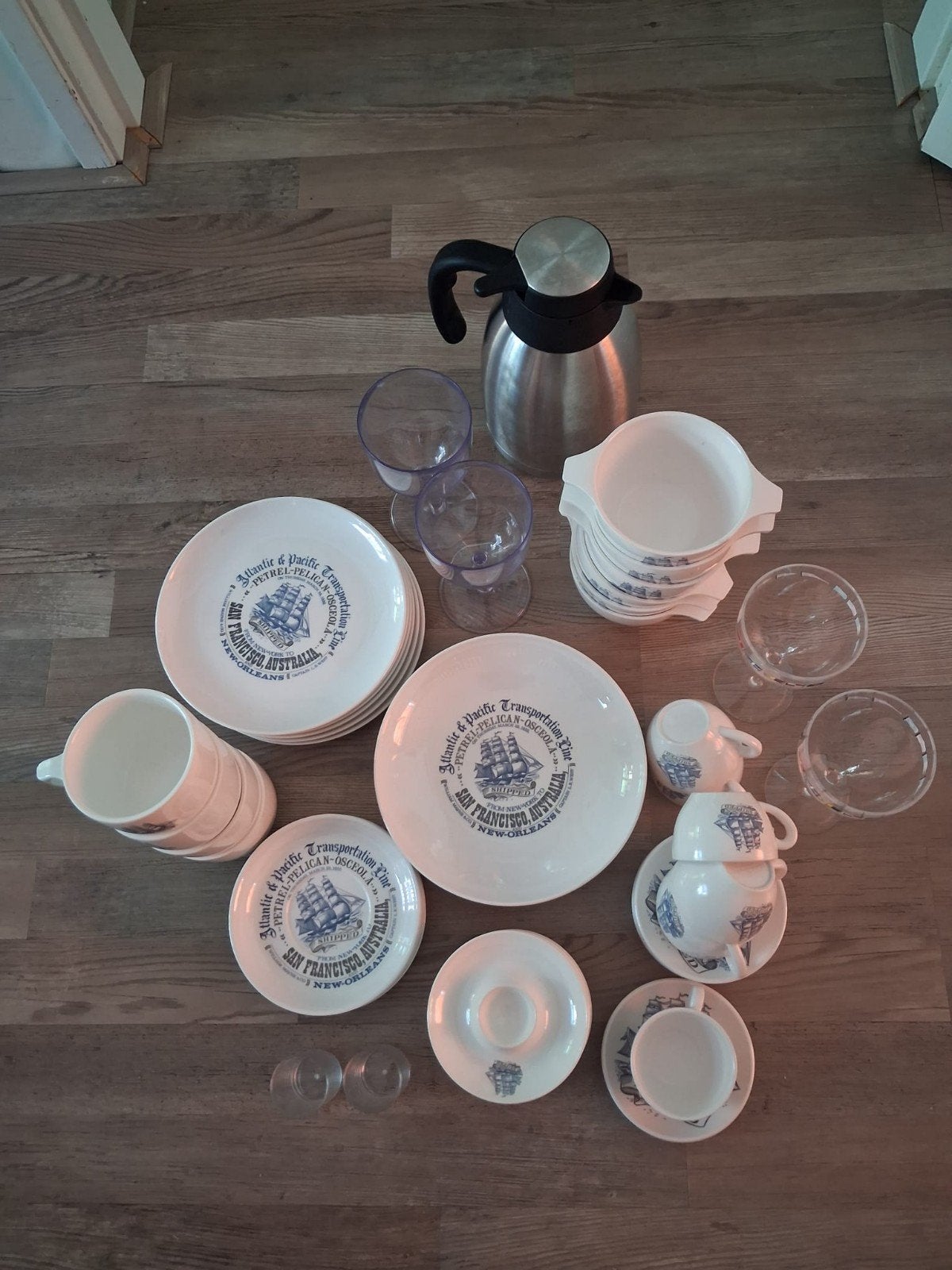 Prachtige vintage mepal boot/kampeer servies nautisch, Ophalen, Gebruikt, Kombuis en Sanitair