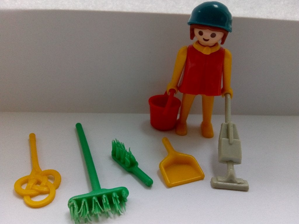 Playmobil set 3315 Vrouw met stofzuiger, Ophalen of Verzenden, Gebruikt, Complete set