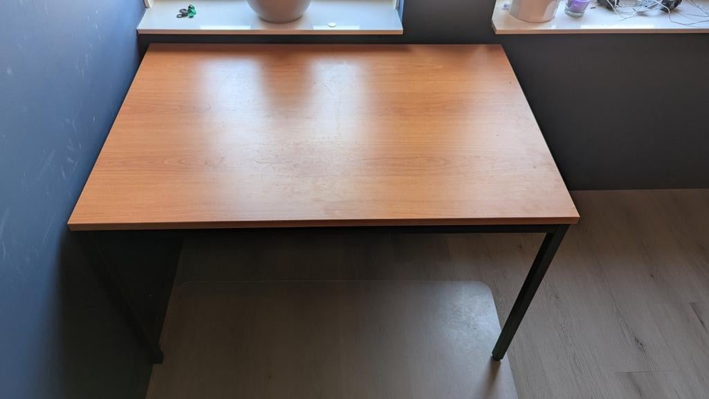 Bureau 120x80, Ophalen, 120 cm, Hout, Zo goed als nieuw