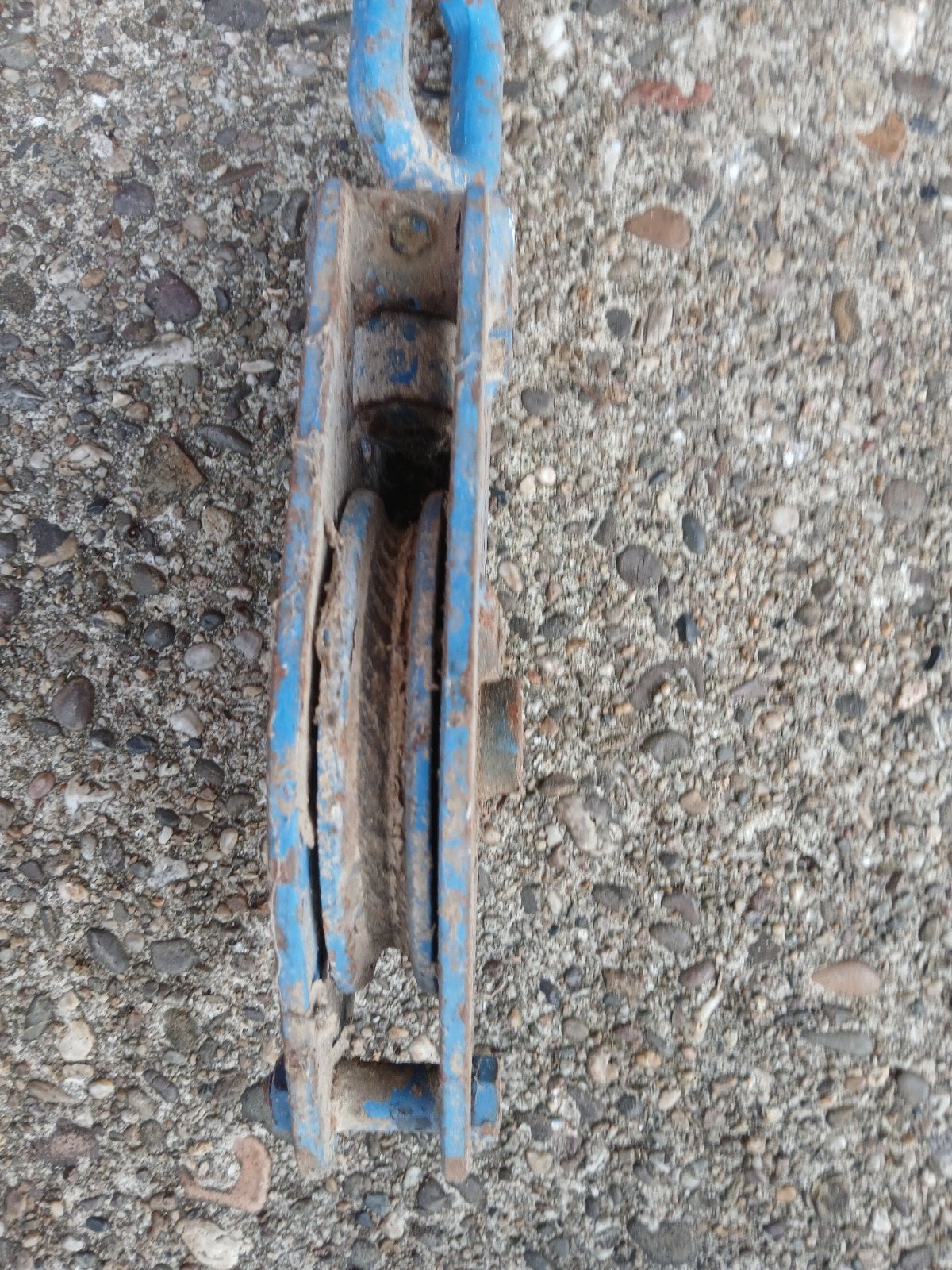 Robuuste ijzeren katrol - Blauw geverfd, Ophalen