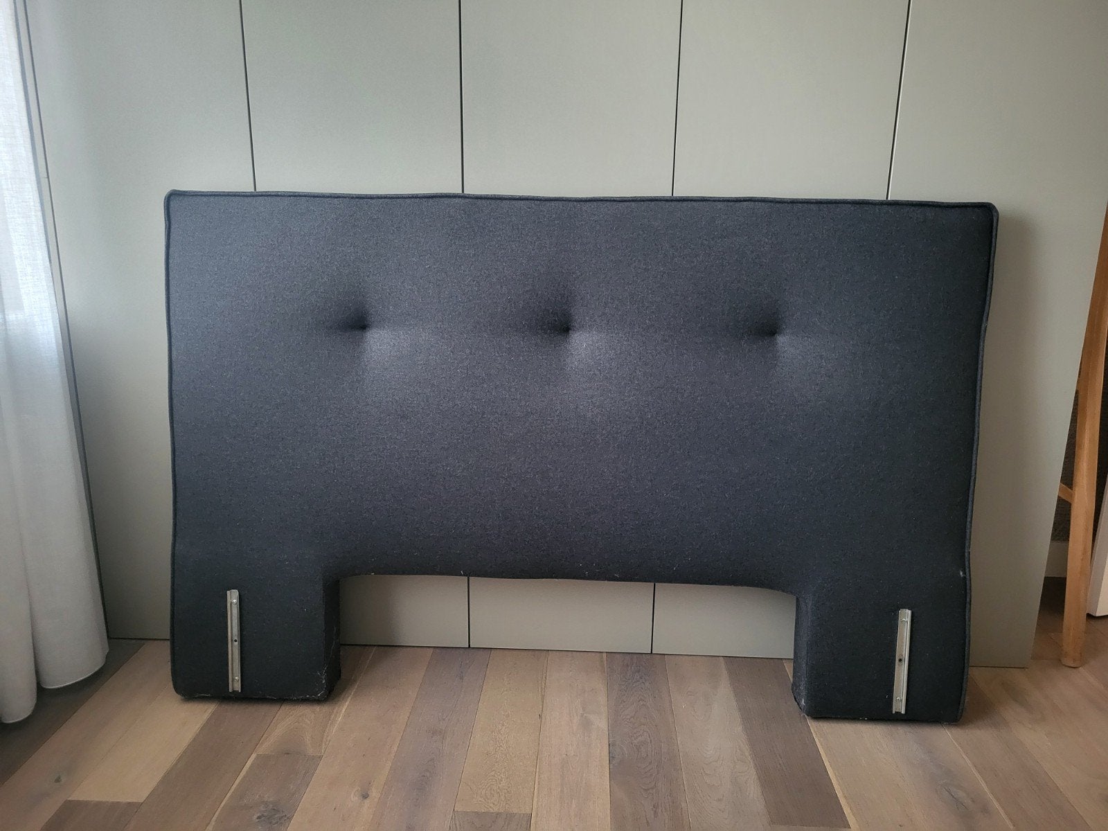 Swiss Sense Hoofdbord 190x120 cm Antraciet Vilt, Ophalen, Tweepersoons, Zo goed als nieuw, Stof