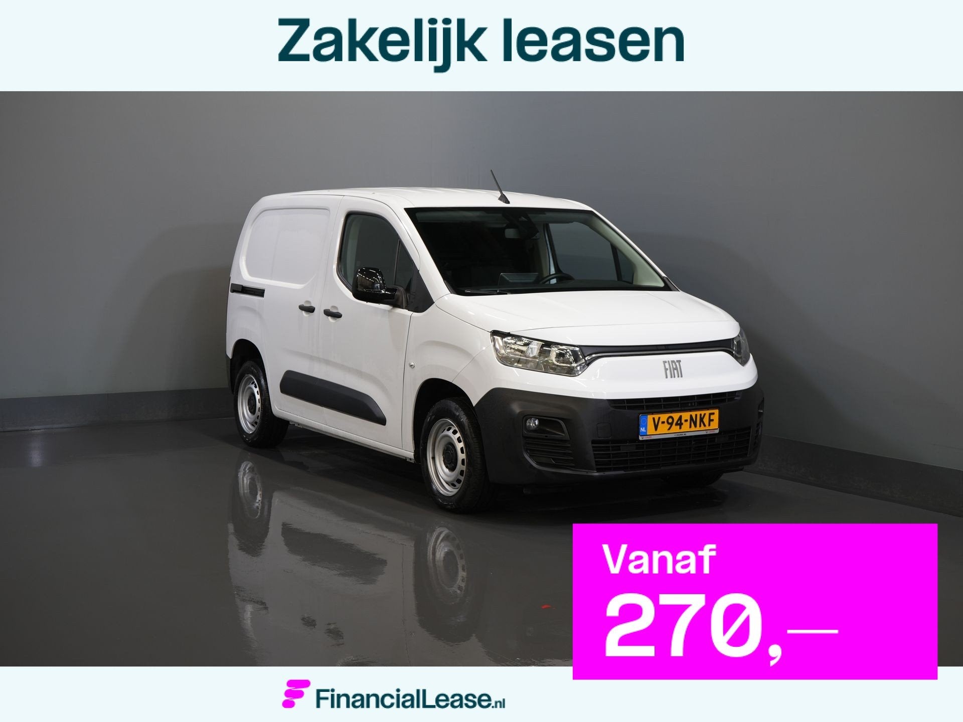 Fiat Doblò 1.5 HDi 100 pk (DEMO) 3 Pers/ CarPlay/ Stoelverw, Voorwielaandrijving, Euro 6, 4 cilinders, Wit