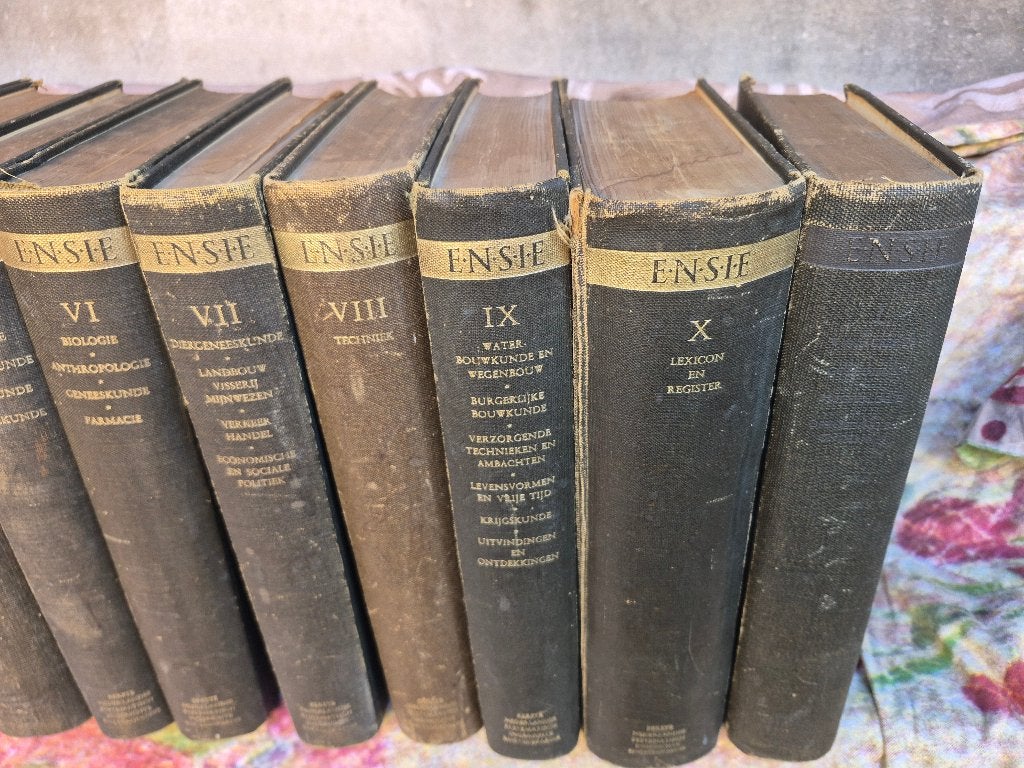 ENSIE Encyclopedie, 10 delen 1946, 50 en 52 etc, Boeken, Encyclopedieën, Complete serie, Algemeen, ENSIE Encyclopedie,, Ophalen
