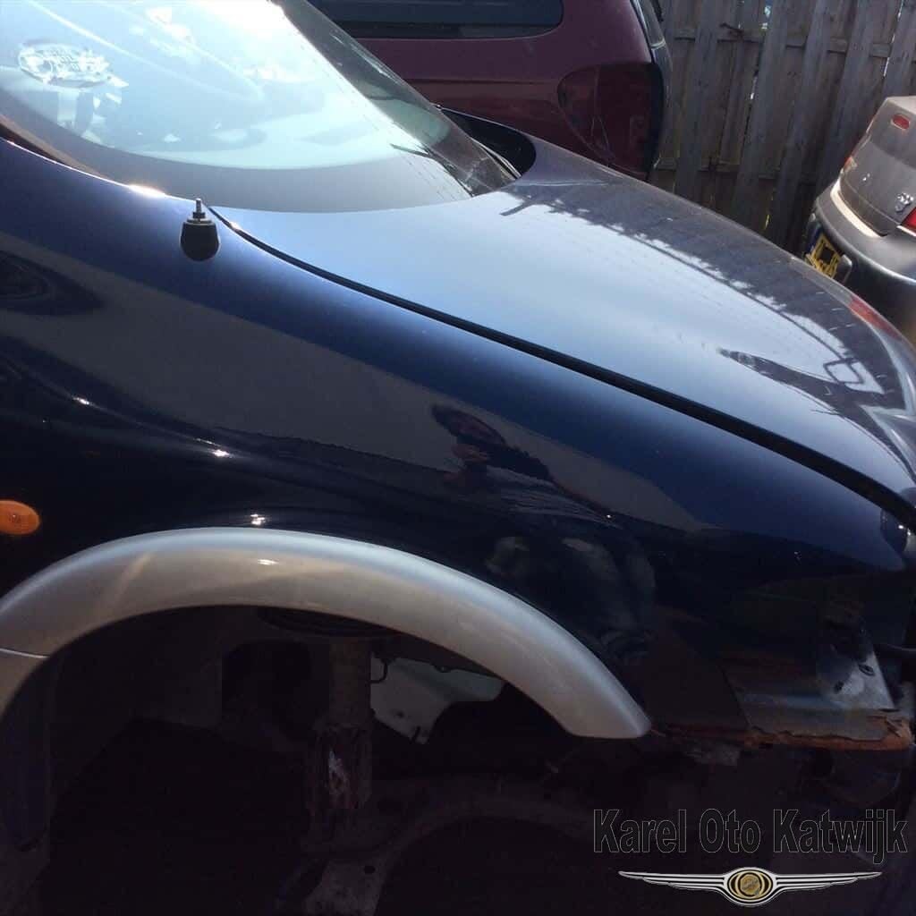 Voorscherm rechts Chevrolet Trans Sport 1998-2005 kleur blau, Gebruikt, -, Ophalen of Verzenden, Spatbord