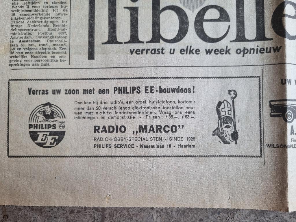 Advertentie Philips EE-bouwdoos (1963), Verzamelen, Tijdschriften, Kranten en Knipsels, Ophalen of Verzenden, 1960 tot 1980, Knipsel(s)