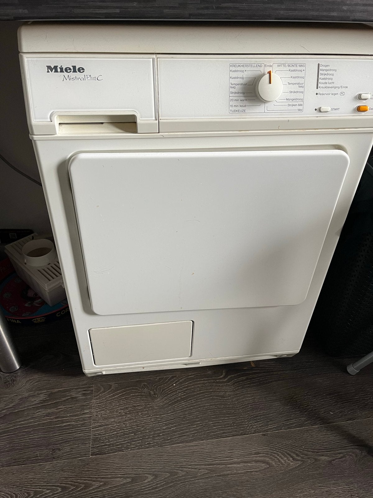 Miele Mistral Plus C Wasdroger, Ophalen, 6 tot 8 kg, Gebruikt, Voorlader