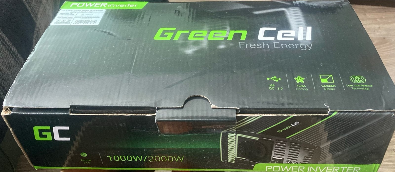 Green Cell Power Inverter 1000W/2000W - Nieuw in verpakking, Ophalen of Verzenden, Nieuw