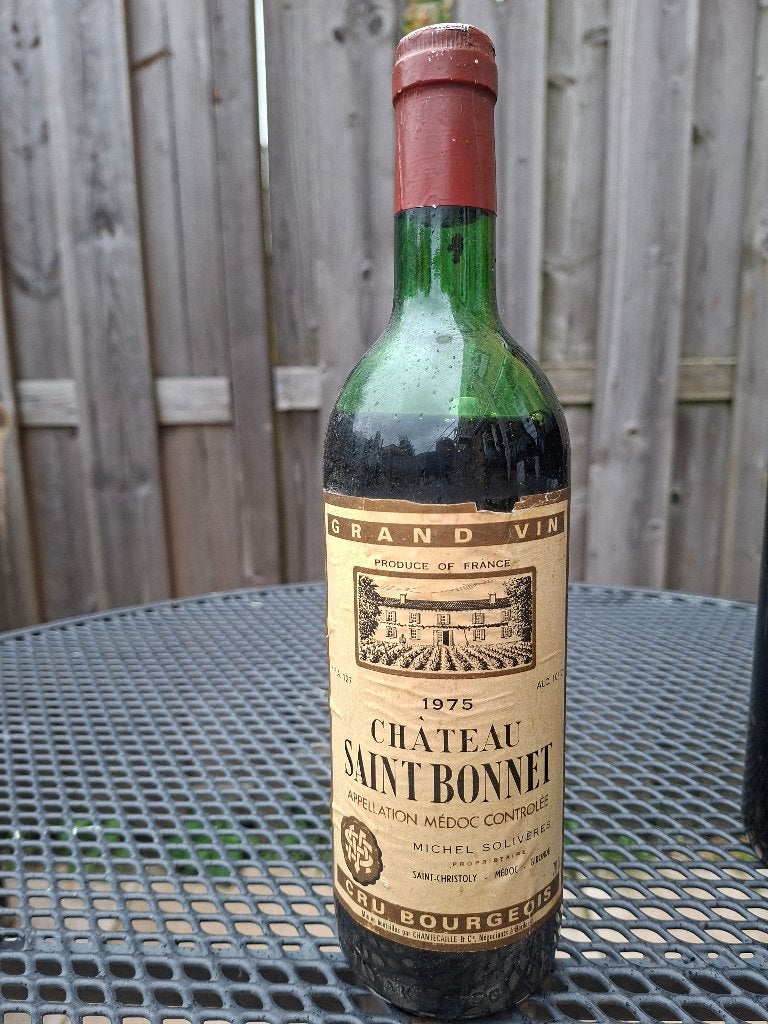 médoc château saint bonnet cru bourgeois rouge 1975 bordeaux, Verzamelen, Frankrijk, Nieuw, Ophalen of Verzenden, Rode wijn