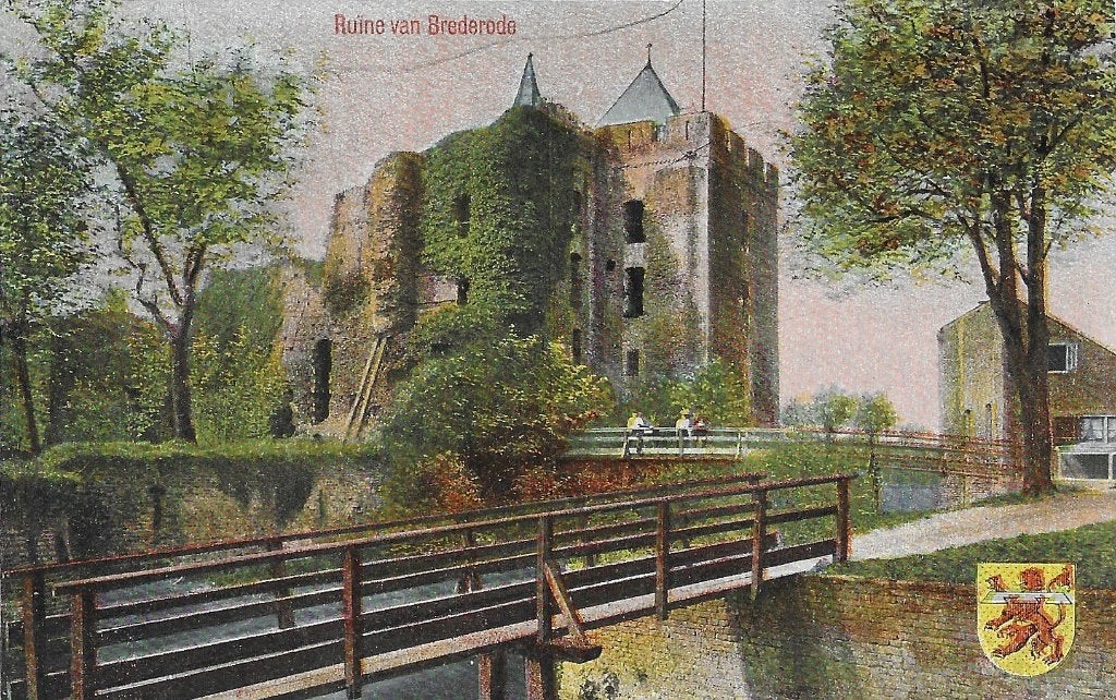 AK Santpoort-Zuid - Ruïne van Brederode., Verzenden, 1920 tot 1940, Ongelopen, Noord-Holland