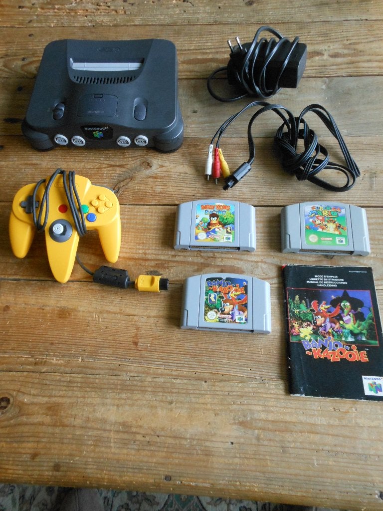 Nintendo 64 met spellen, Ophalen of Verzenden, Gebruikt, Met 1 controller, Met games