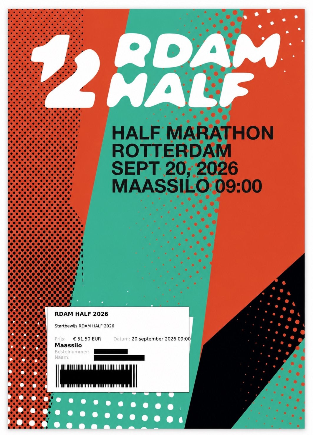 HALF MARATHON ROTTERDAM 20 september, Eén persoon, September
