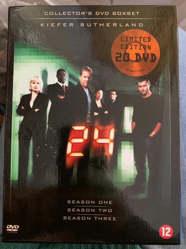 20-DVD 24; season one, two three; 1, 2, 3; Kiefer Sutherland, Seizoen 1, Ophalen of Verzenden, Zo goed als nieuw, Actie en Avontuur