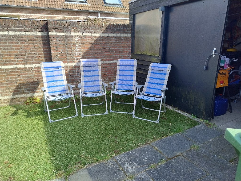 tuinstoelen verstelbare stand lichtgewicht, Caravans en Kamperen, Kampeeraccessoires, Ophalen, Zo goed als nieuw