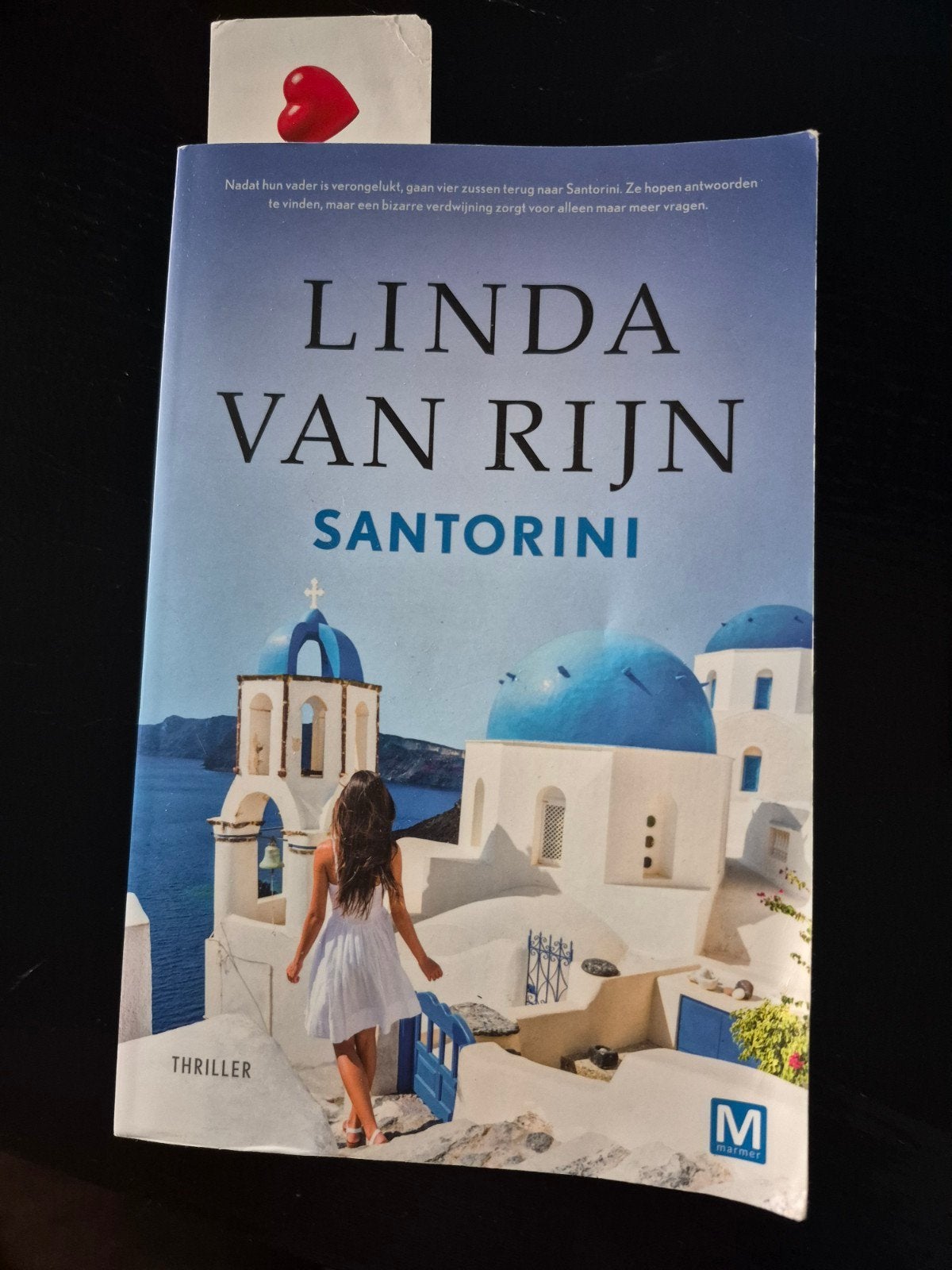 Linda van Rijn - Santorini (Thriller), Boeken, Ophalen, Zo goed als nieuw, Linda van Rijn, Nederland