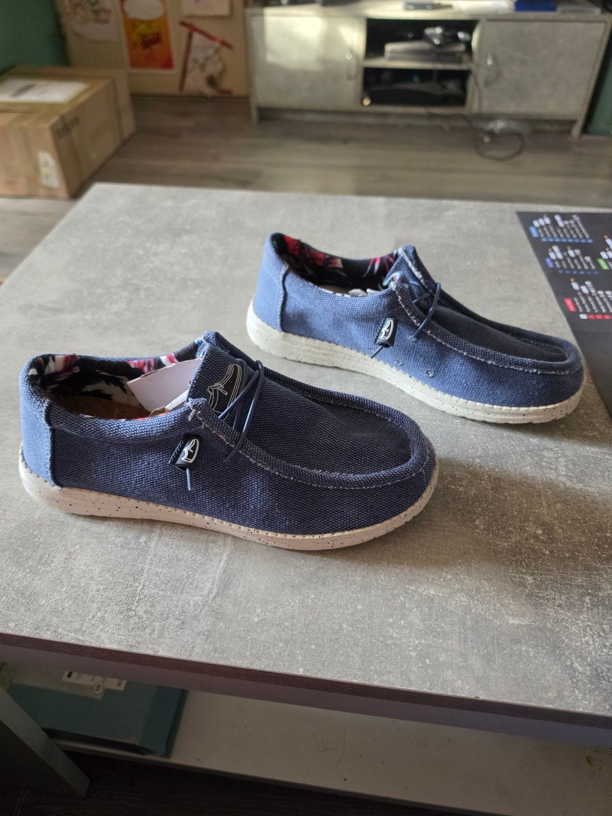 Comfortabele blauwe loafers - Maat 42, Loafers, Onbekend, Blauw, Nieuw
