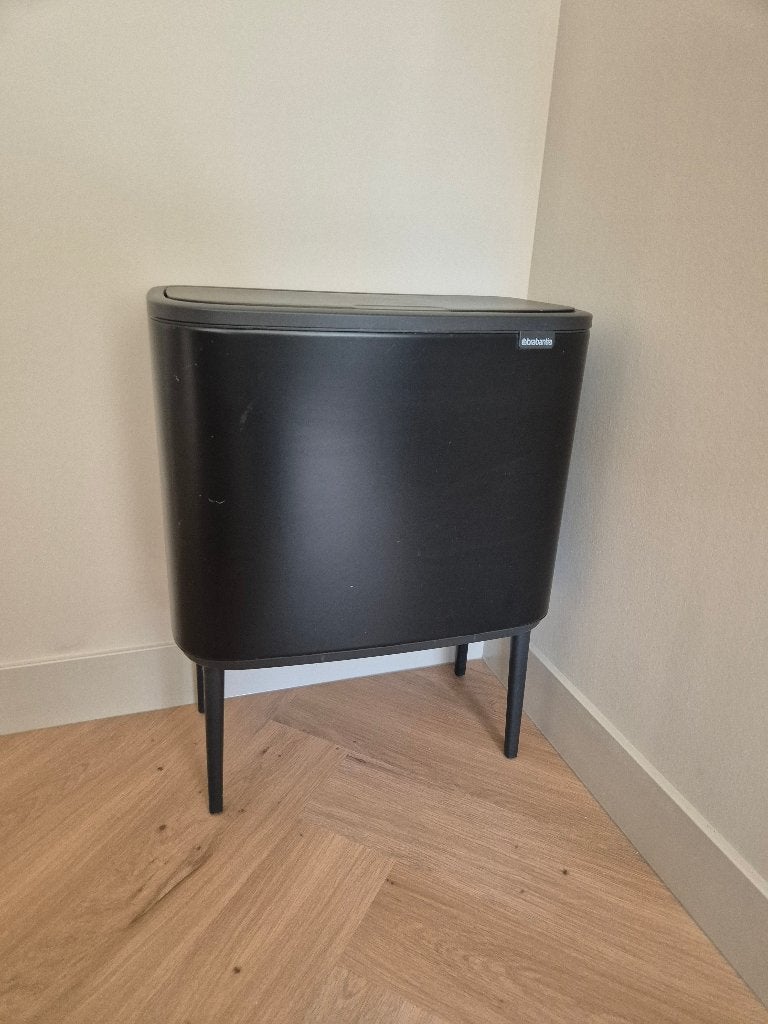 Brabantia bo touch bin op pootjes (23+11 liter), Ophalen, 50 – 75, Gebruikt, Rvs