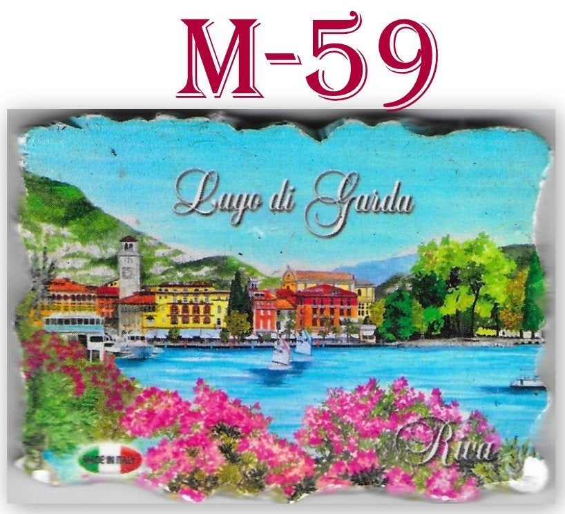 M59 koelkastmagneetje    lago di garda ( gardameer italie ), Verzenden, Zo goed als nieuw