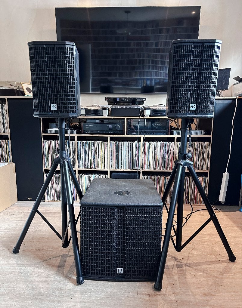 HK Audio Lucas 2K15 actief powered 2.1 PA-systeem z.g.a.n.