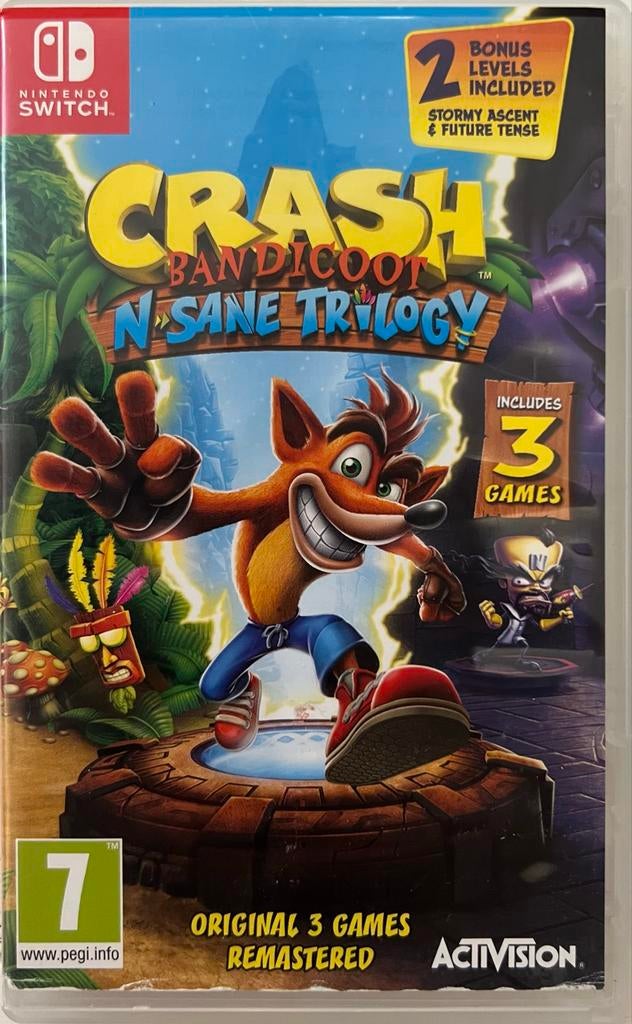 Crash Bandicoot N. Sane Trilogy - Nintendo Switch, Spelcomputers en Games, 1 speler, Ophalen of Verzenden, Zo goed als nieuw, Platform