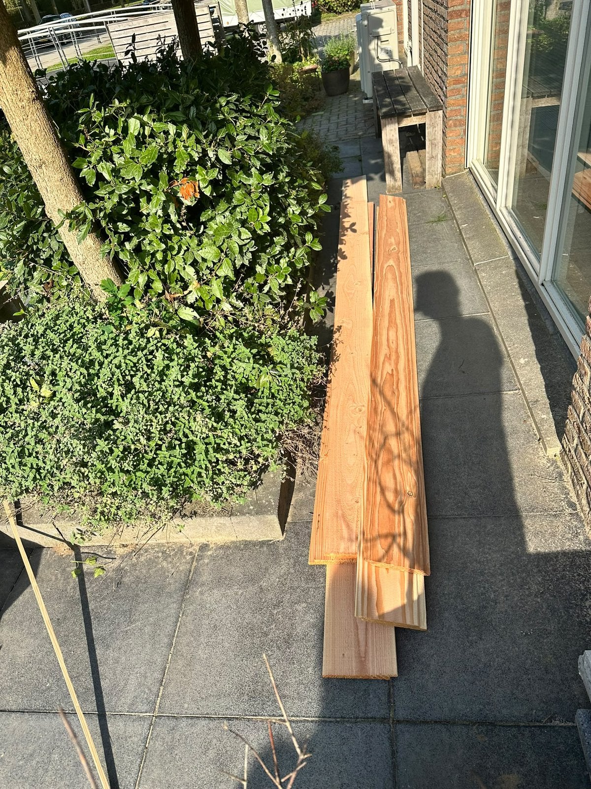 Douglashout gratis ophalen Vijfhoek Deventer, Tuin en Terras, Ophalen of Verzenden, Zo goed als nieuw, 250 cm of meer, Planken