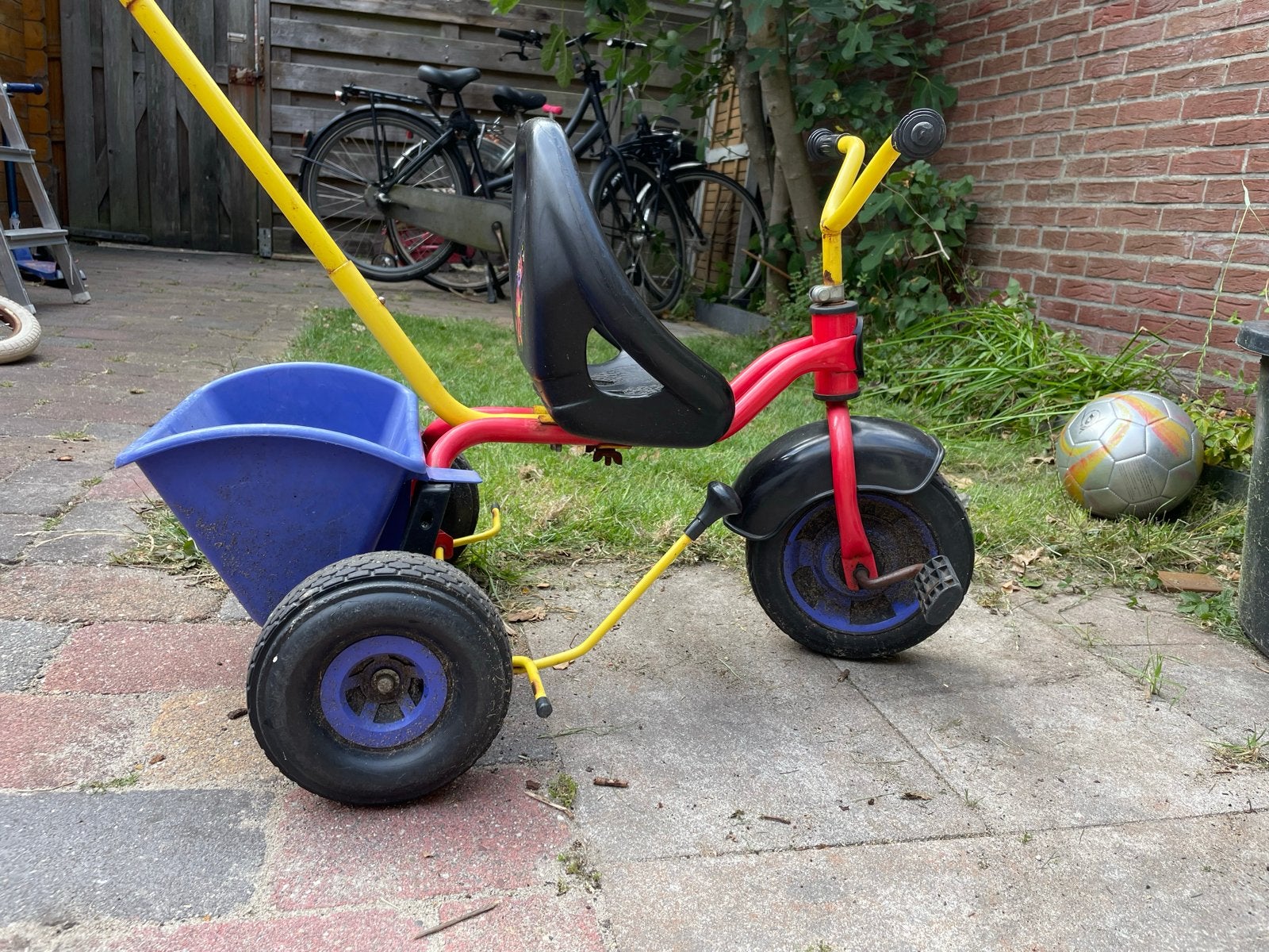 Puky driewieler met duwstang - Gebruikt, Ophalen, Gebruikt, Duwstang
