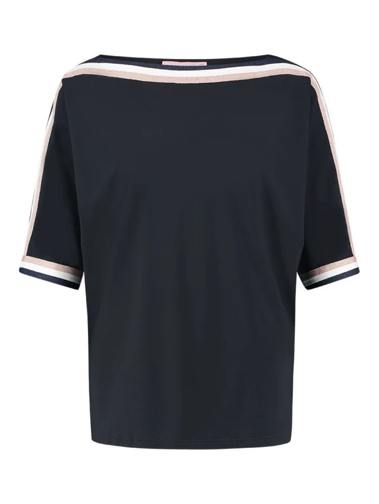 Studio anneloes boat shirt XXL donkerblauw travelstof, Blauw, Maat 46/48 (XL) of groter, Ophalen of Verzenden, Zo goed als nieuw