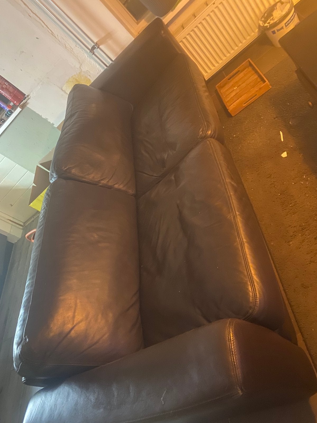 Gratis bankstel 3-zits, Huis en Inrichting, Ophalen, Zo goed als nieuw, 200 tot 250 cm, Leer