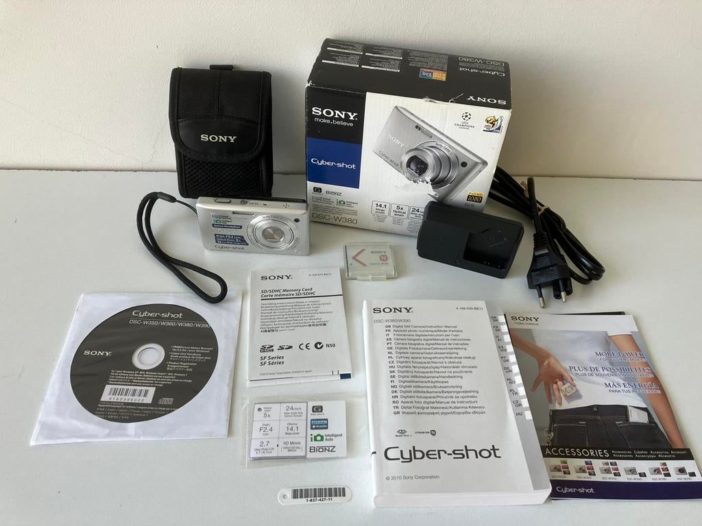 Sony Cybershot DSC W380, Audio, Tv en Foto, Fotocamera's Digitaal, Ophalen, 14 Megapixel, Compact, Zo goed als nieuw