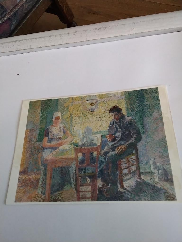 JAN TOOROP. GEBED VOOR DE MAALTIJD ( ANSICHTKAART), Ophalen of Verzenden, Sterren en Beroemdheden