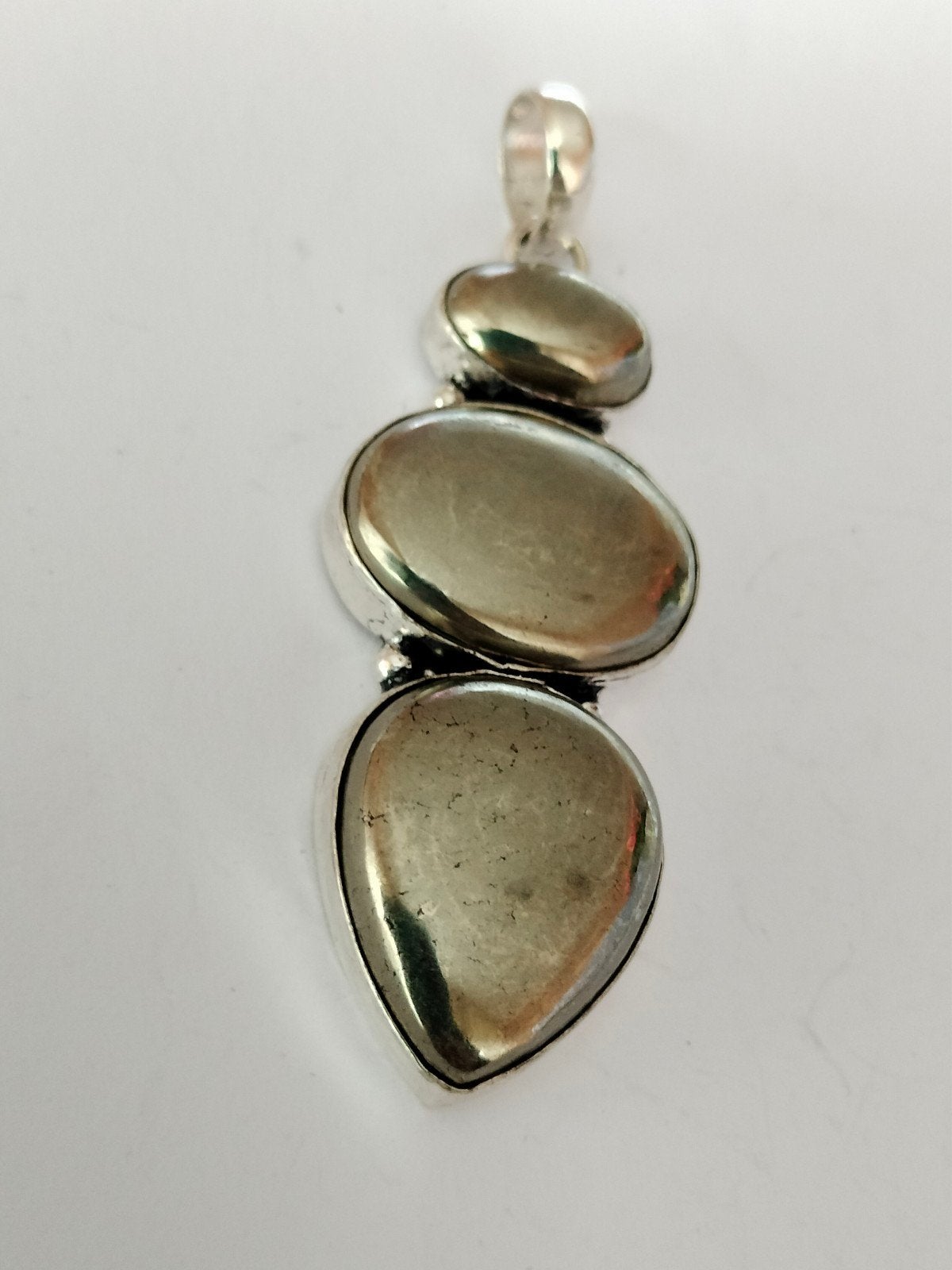 zilveren hanger met pyriet, Verzenden, Nieuw, Met edelsteen, Zilver