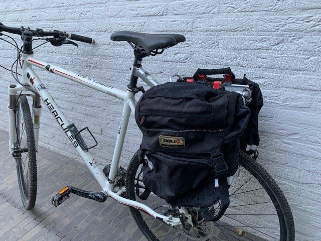 Hercules Icona toerfiets incl gratis zijtassen, Gebruikt, Versnellingen, Schijfrem, 53 tot 57 cm