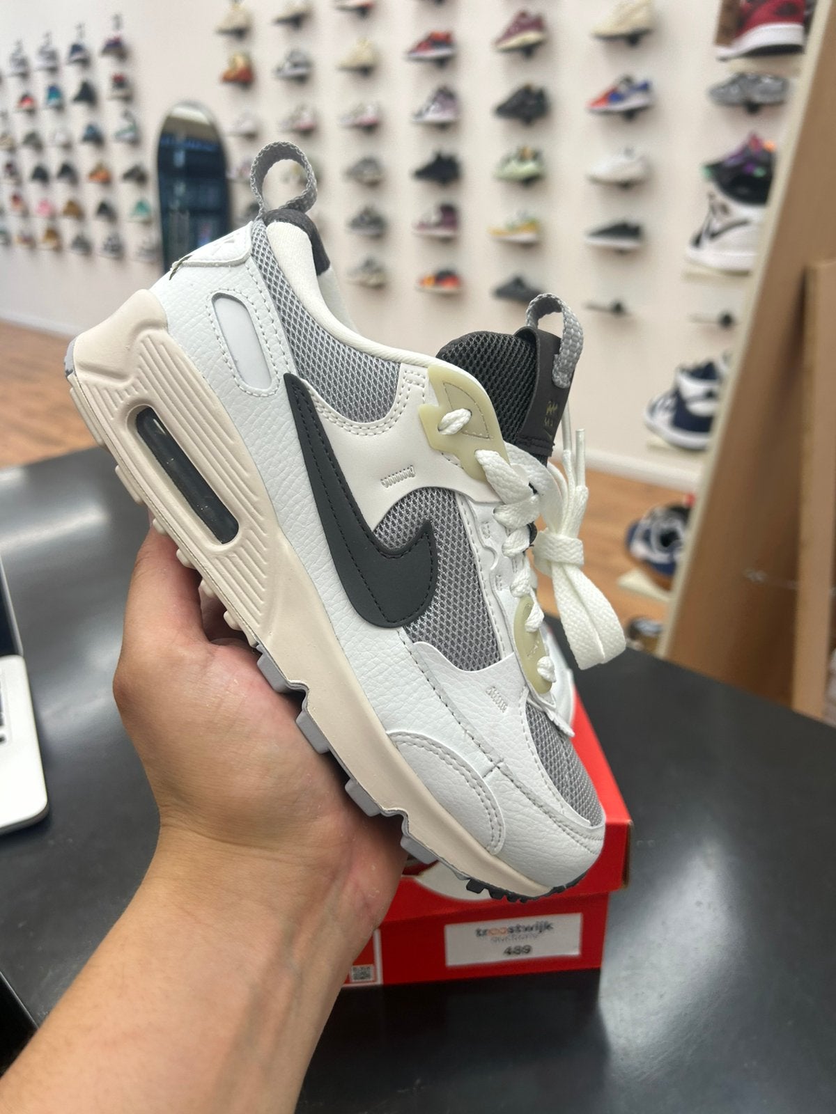 Nike Air Max 90 Futura Wolf Grey, Nieuw, Ophalen of Verzenden, Grijs, A