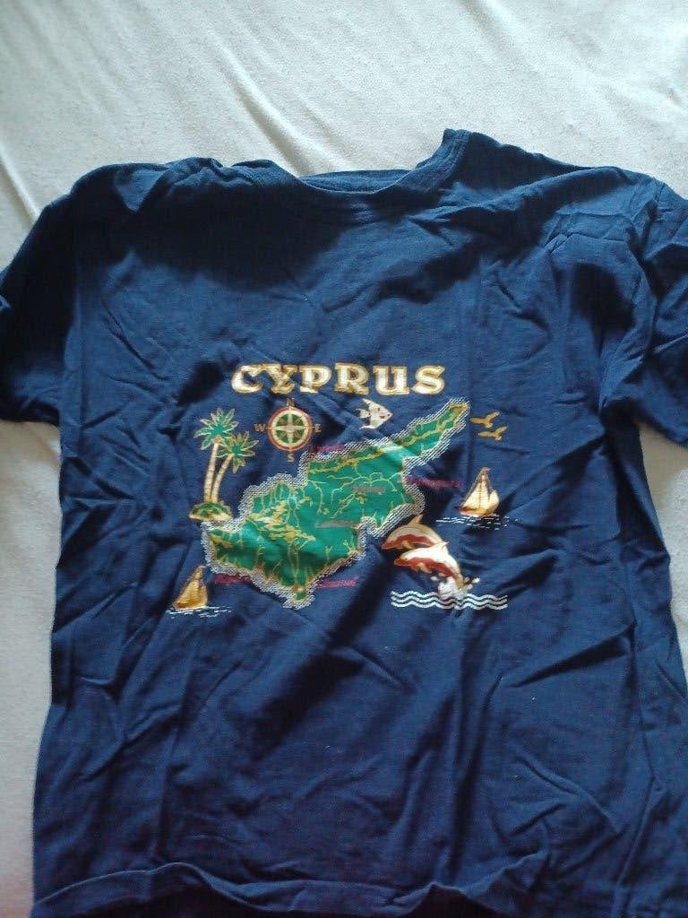 Donkerblauw t-shirt van Cyprus - maat S, Ophalen of Verzenden, Gedragen, Maat 46 (S) of kleiner, Blauw