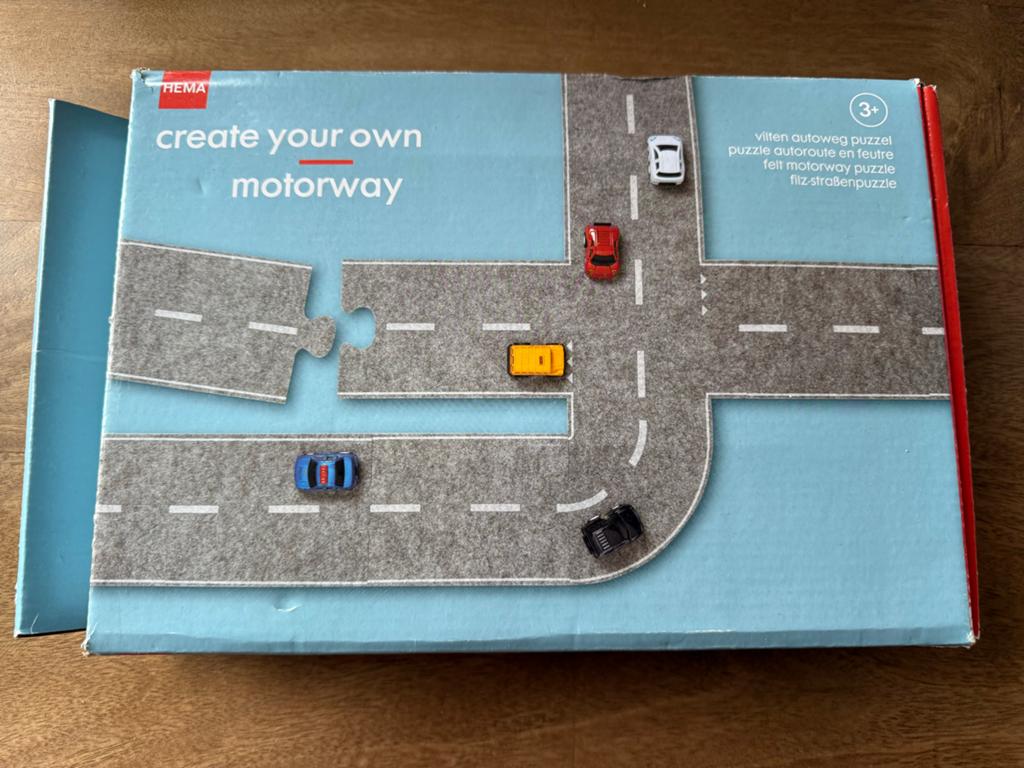 Hema Vilten Autoweg Puzzel, Ophalen of Verzenden, Zo goed als nieuw, Bouwen