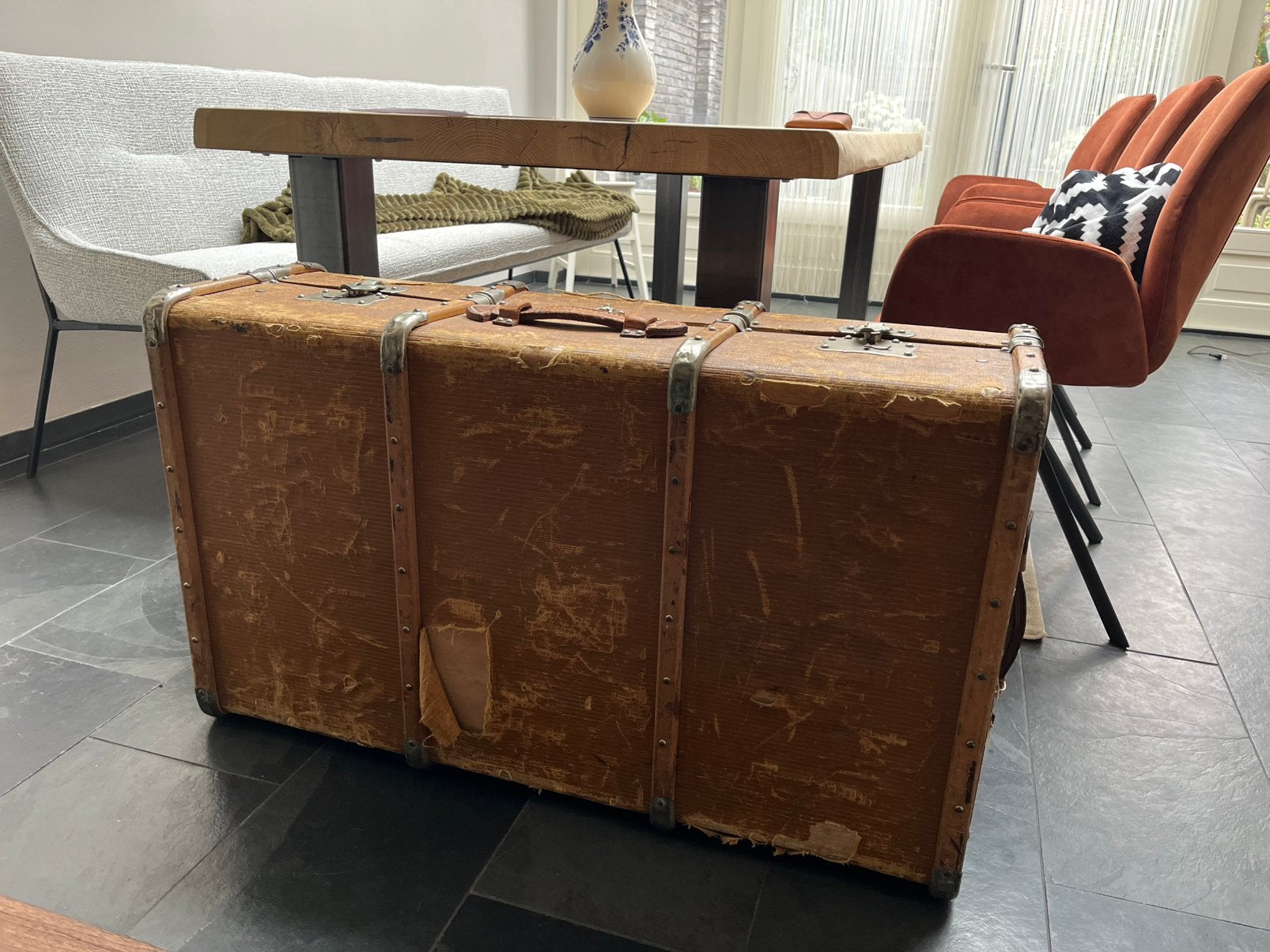 Antieke hutkoffer 99x34x60, Ophalen