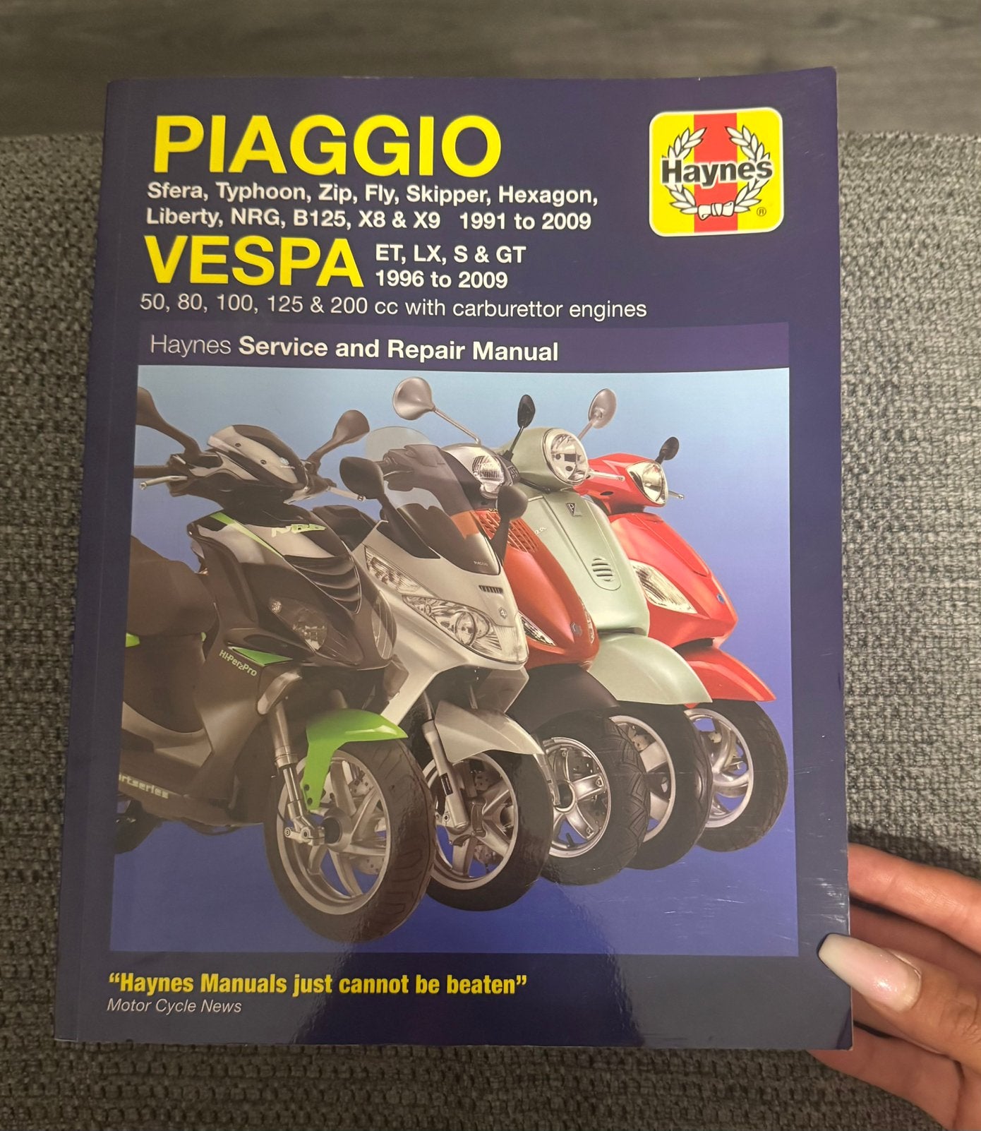 Piaggio boek Haynes Service and Repair manual, Ophalen, Zo goed als nieuw, Piaggio