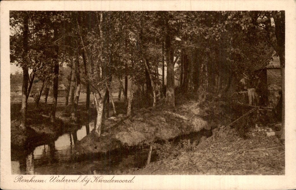 Renkum - Waterval - bij Kwadenoord, Verzamelen, Ansichtkaarten | Nederland, Ophalen of Verzenden, 1920 tot 1940, Gelopen, Gelderland