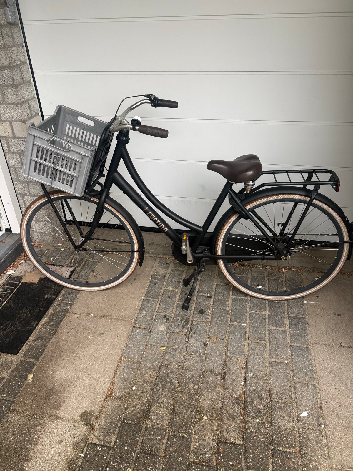 Cortina fiets met mand, (Extra) lage instap, Velgrem, Zo goed als nieuw, 50 tot 53 cm