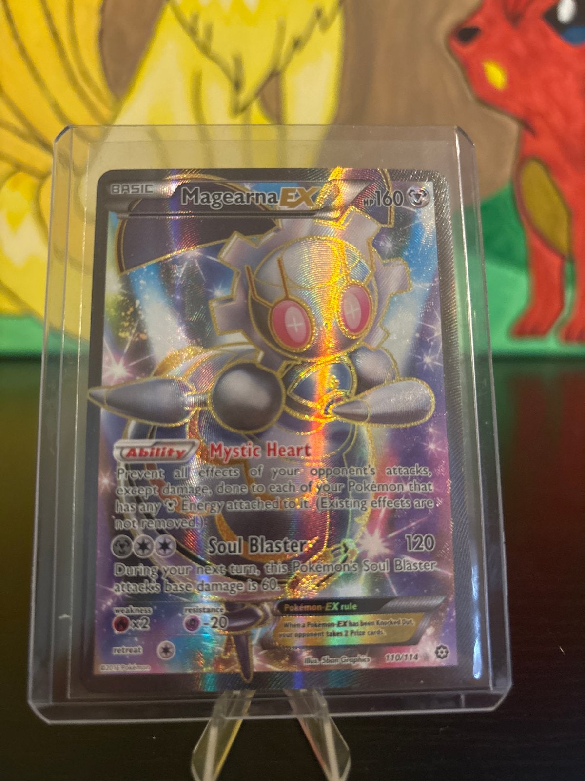 Steam Siege- Magearna EX Pokémon Kaart - Full Art Foil, Ophalen of Verzenden, Gebruikt, Losse kaart, Foil