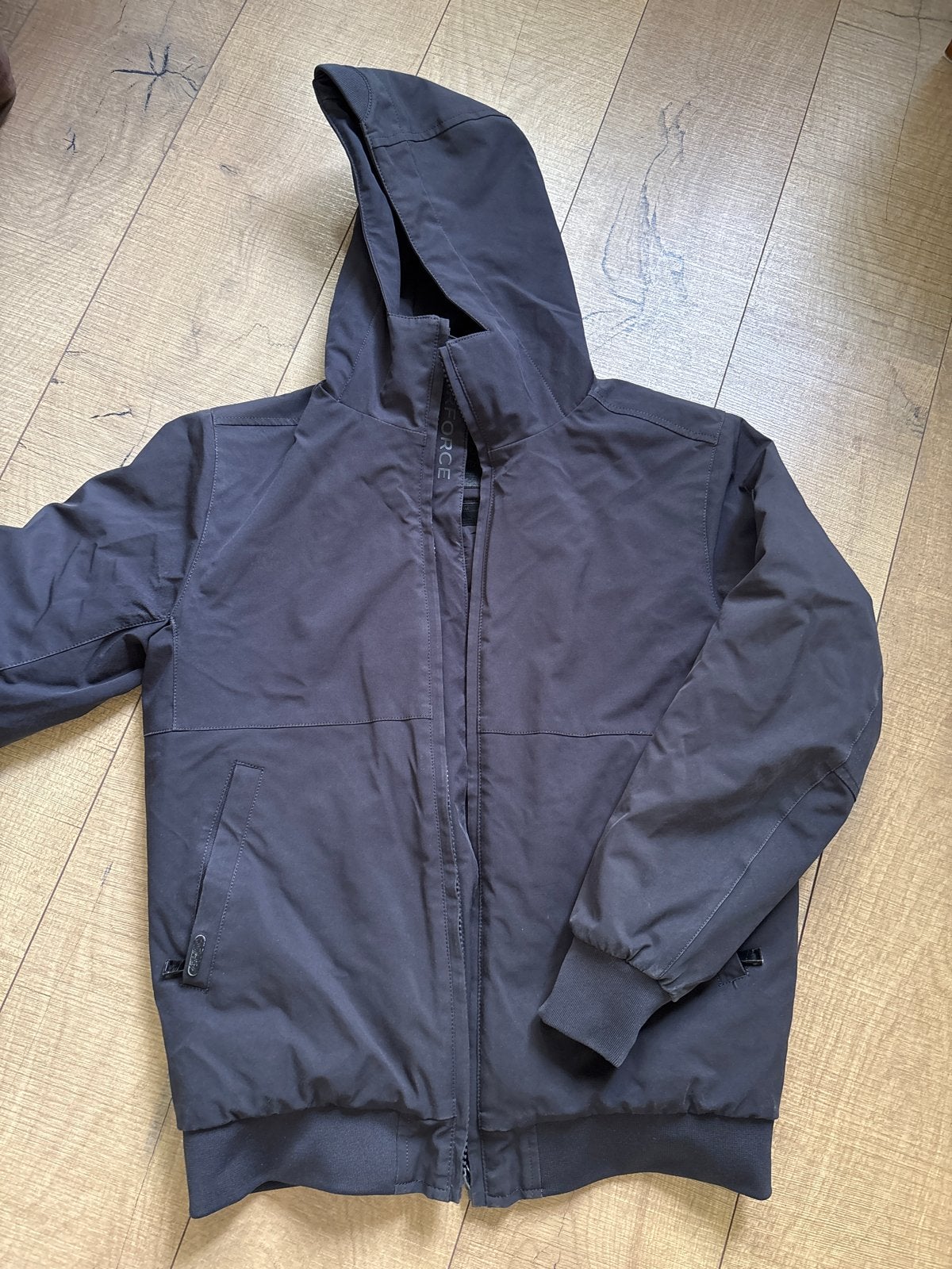 Airforce jas antraciet, jongensmaat 16, gedragen, Kinderen en Baby's, Kinderkleding | Maat 176, Verzenden, Gebruikt, Jongen, Jas