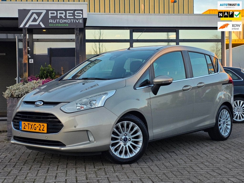 Ford B-Max 1.0 EcoBoost Titanium |CLIMA|CRUISE|NAVI|TREKHAAK, Auto's, Ford, Bedrijf, Te koop, B-Max, ABS, Achteruitrijcamera, Airbags