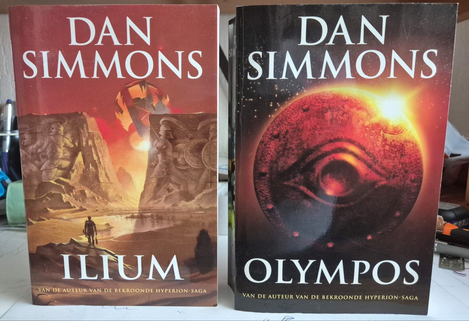 Dan Simmons Compl.Ilium & Olympus AANRADER, Boeken, Fantasy, Zo goed als nieuw, Ophalen of Verzenden