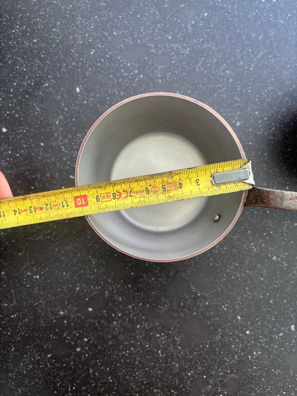 Falk 2 koperen kleine steelpannen - Gebruikt, Huis en Inrichting, Keuken | Potten en Pannen, Met handvatten, Ophalen of Verzenden