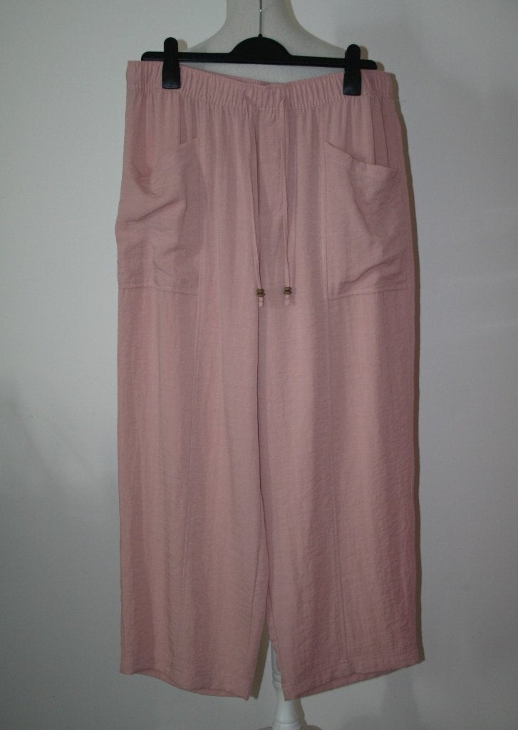 Zara viscose lichtroze kleur pantaloon broek mt 42 44 XL, Verzenden, Zara, Maat 42/44 (L), Nieuw