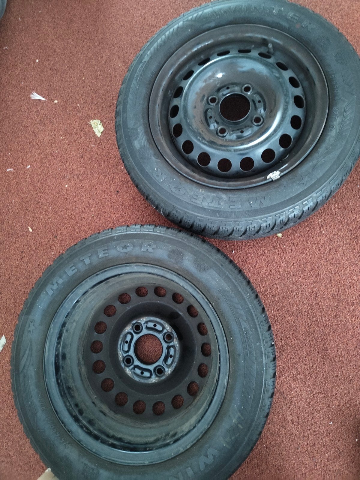 4x 14 inch velgen met winterbanden, Ophalen, Gebruikt