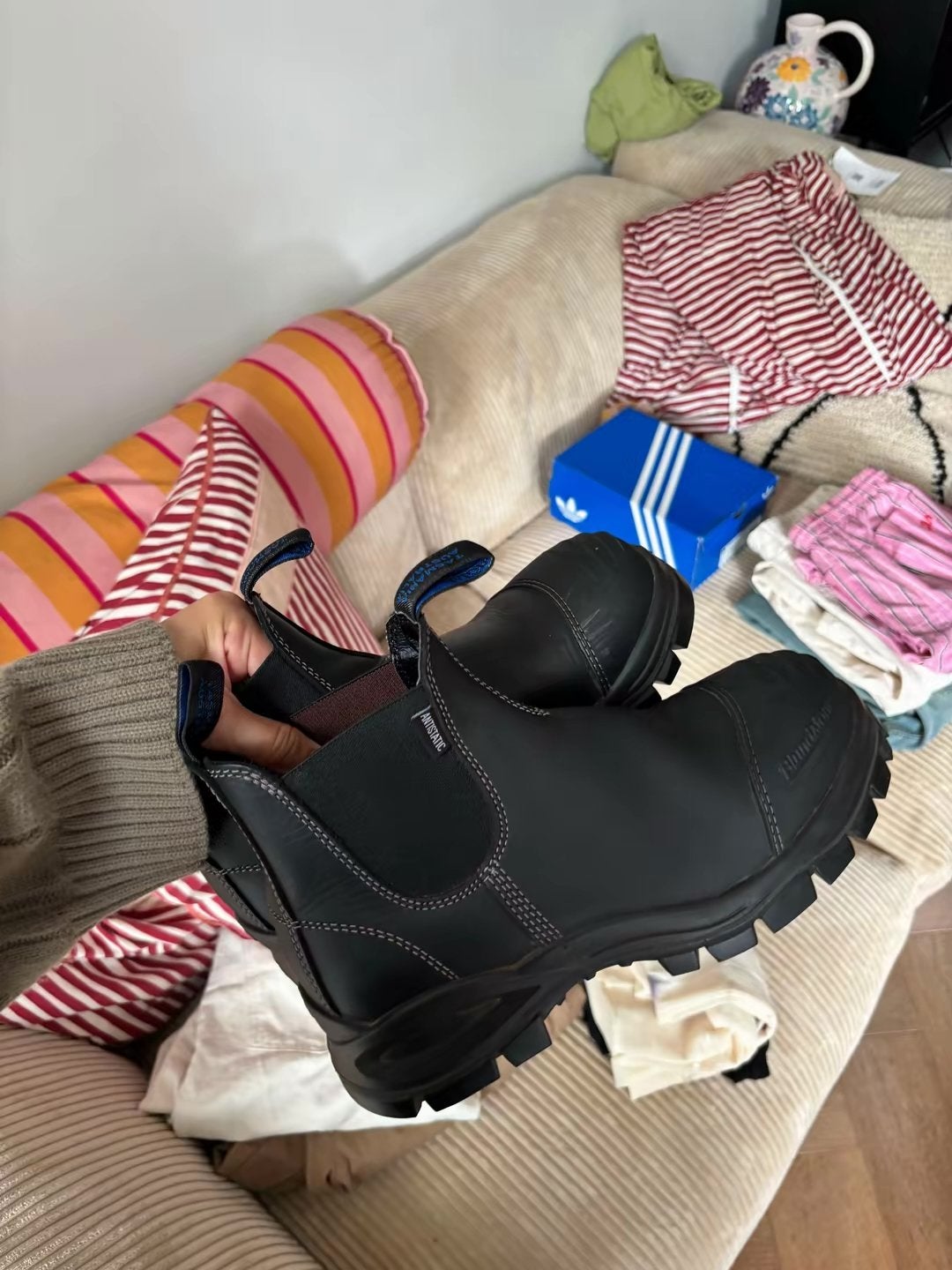 Blundstone schoenen boots 910 model Zwart vintage dr martens, Ophalen of Verzenden, Gedragen, Zwart, Werkschoenen